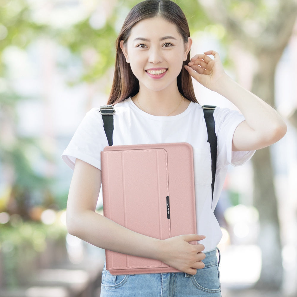 Waterproof PU Leather Protective Case Foldable Stand Magnetic Flap Laptop Sleeve for 13/14inch Notebook - Rose Gold Waterproof PU Leather Protective Case Foldable Stand Magnetic Flap Laptop Sleeve for 13/14inch Notebook - Rose Gold